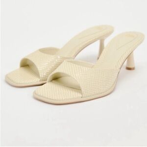ZARA cream heeled sandals